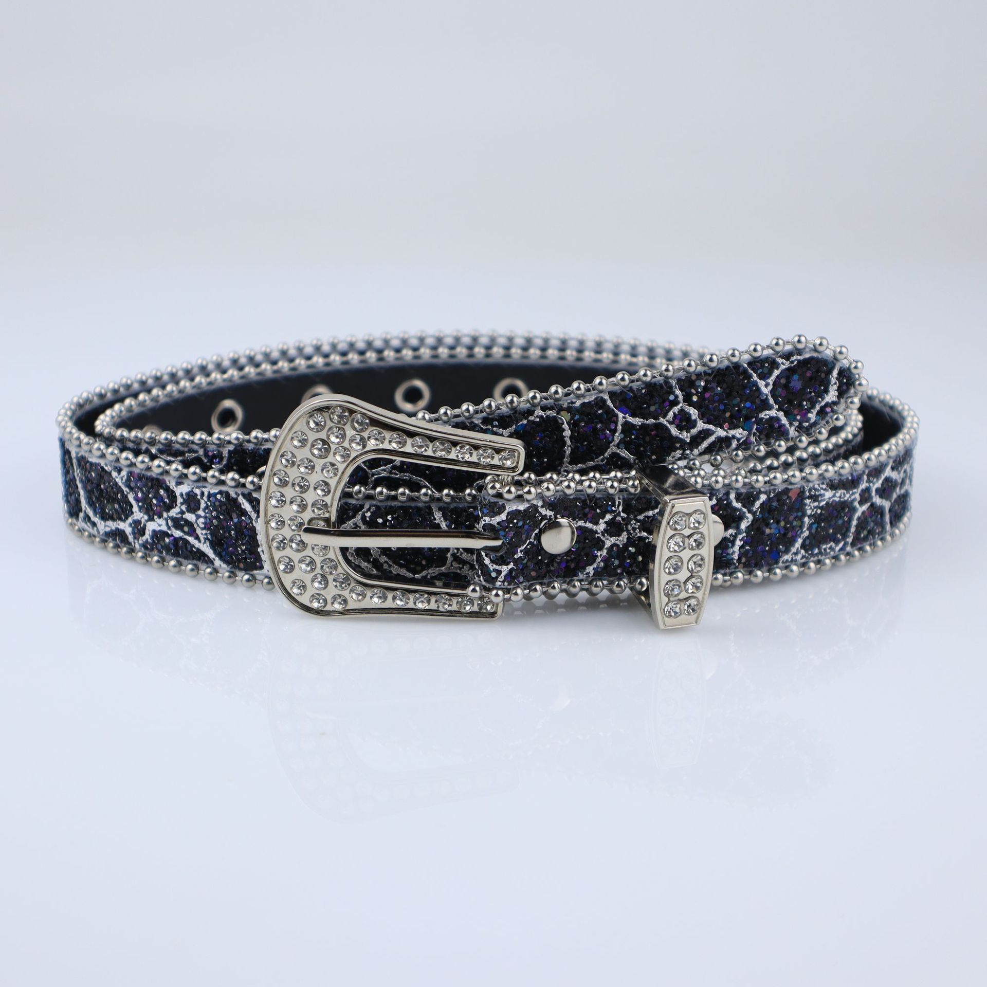 Rhinestone Women's Fashion Thin Belt - Image 3