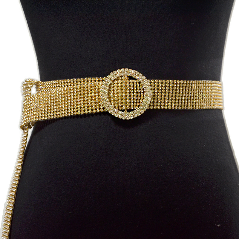 Women's Corset Belt With Decorative Diamond Girdle