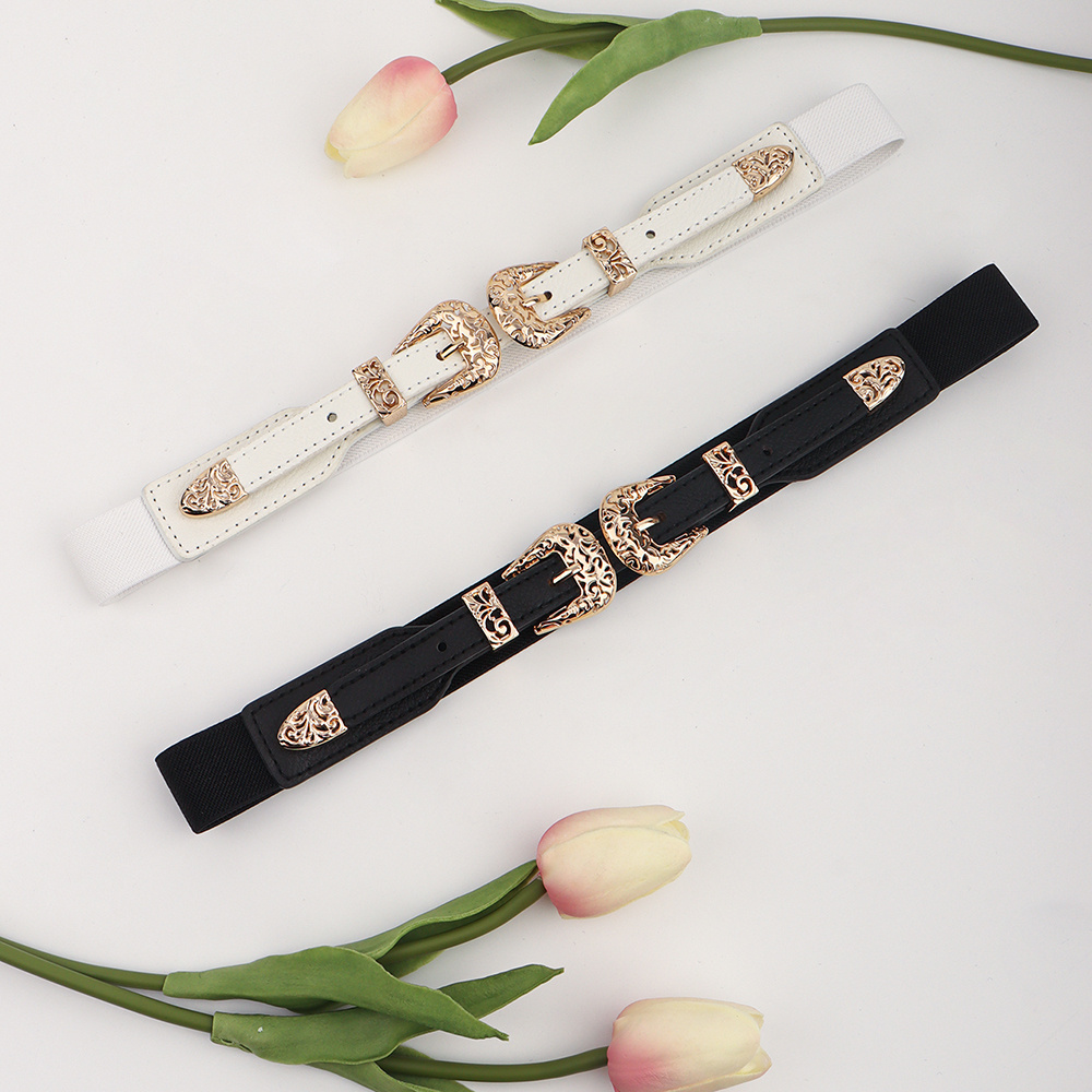 Retro Women's Thin Black Belt - Image 10
