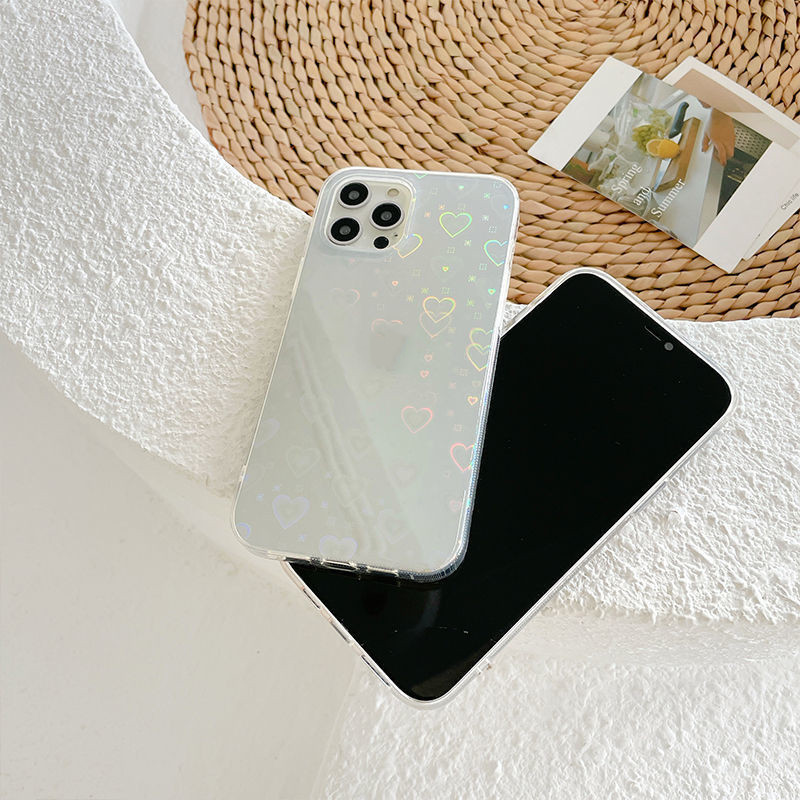 Silicone Colorful Laser Love Double-sided Coated Phone Case - Image 5