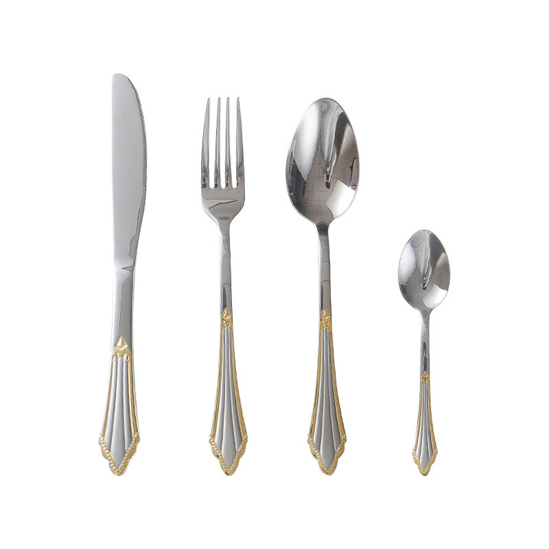 Stainless Steel Gold Plated Cutlery Set - Image 9