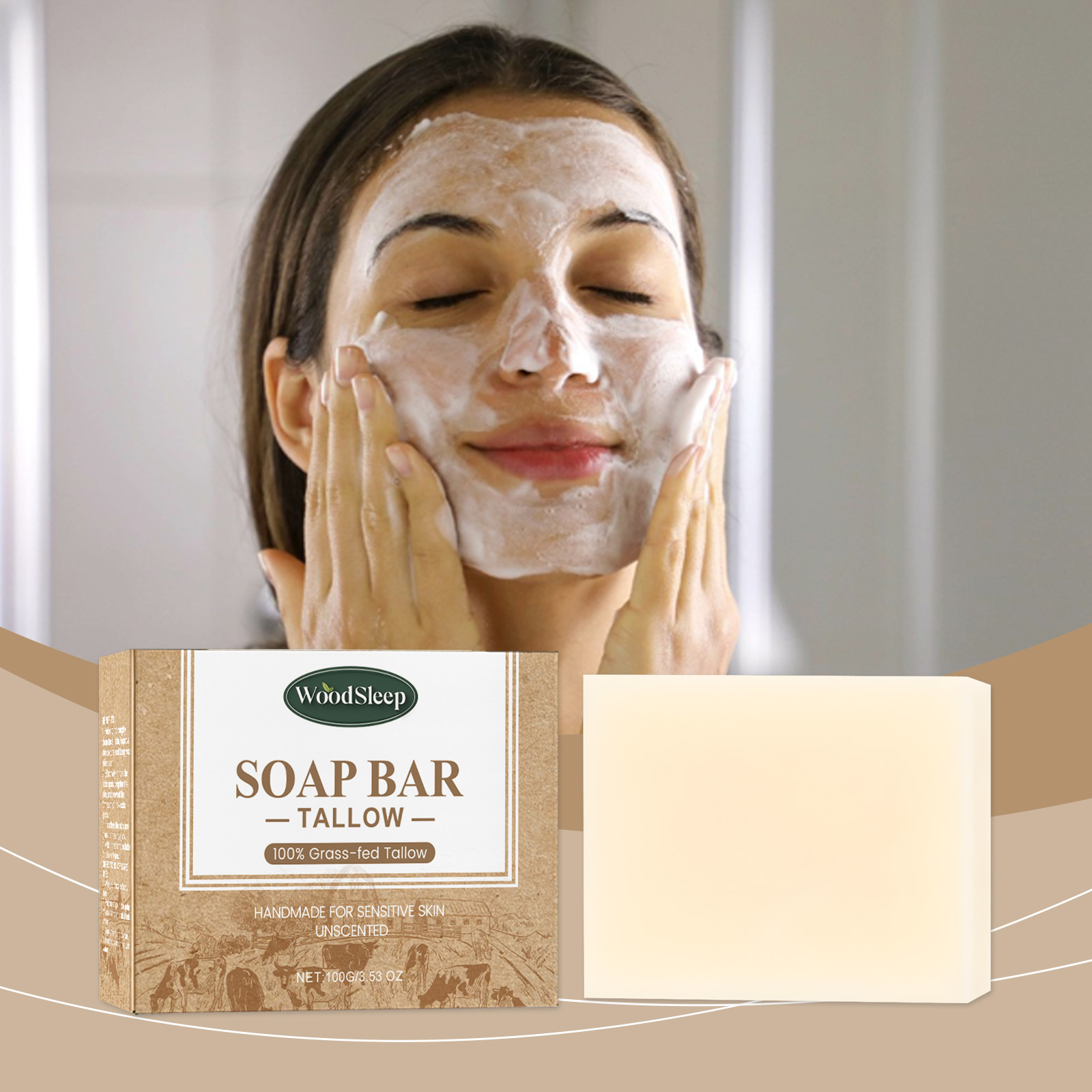 Nourishing Tallow Body Cleaning Bath Soap