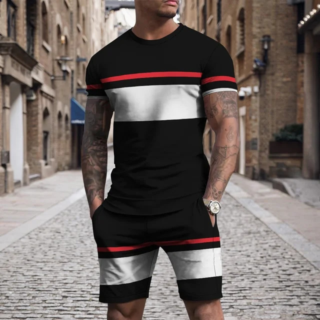 Short Sleeve Round Neck Sportswear Suit - Image 6