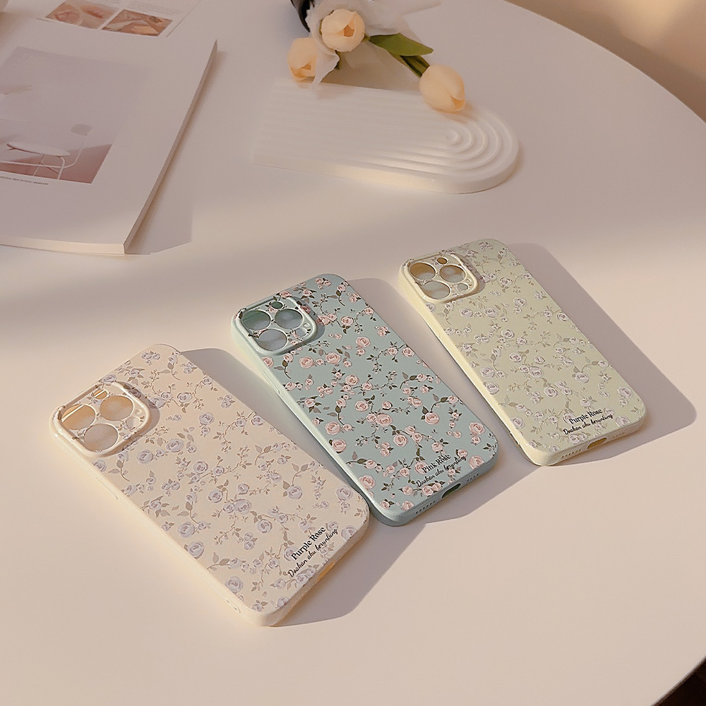 Korean Vintage Floral Phone Case - Image 4