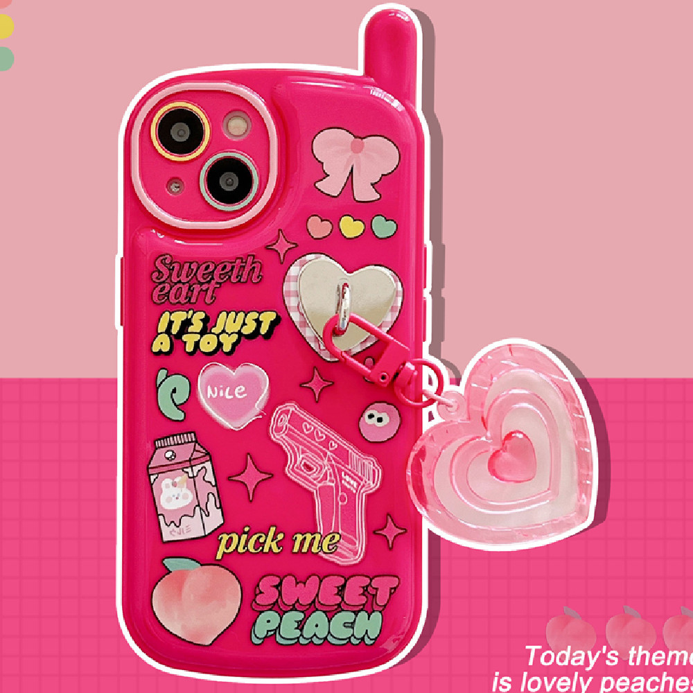 Graffiti Love Pendant Phone Case - Image 3