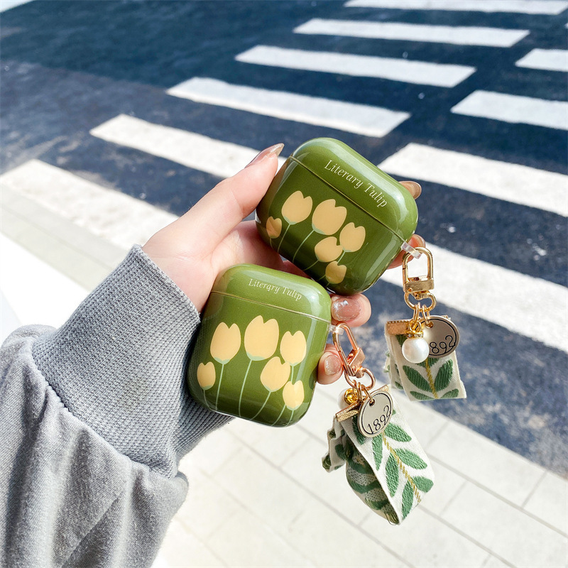 Retro Green Tulip Bluetooth Wireless Soft Case