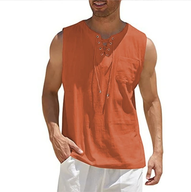 Tank Vest Tie Short Sleeve T-Shirt - Image 3