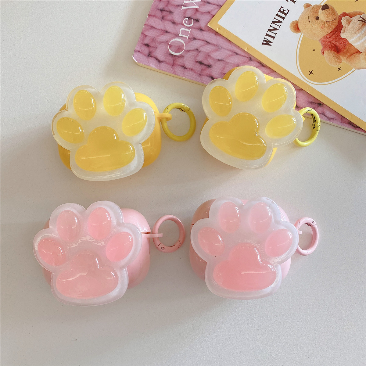 Cute Cat Claw Print Bluetooth Earphone Protective Cover