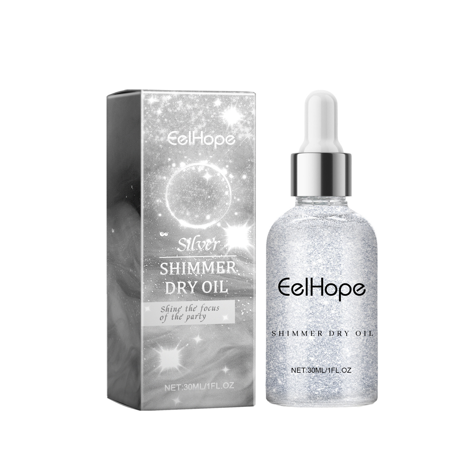 Party Focus Silver Body Oil - Image 4