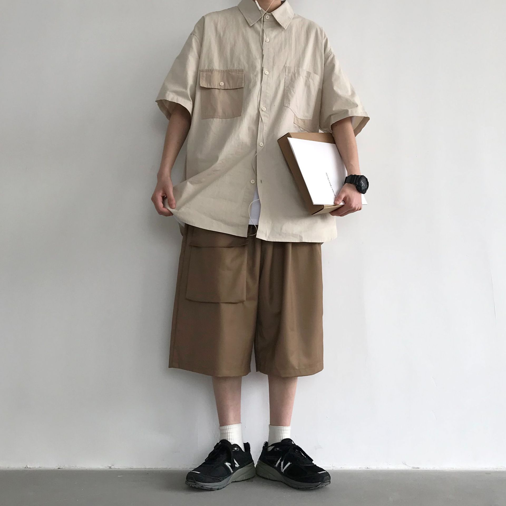 Japanese Retro Simple Casual Shorts - Image 3