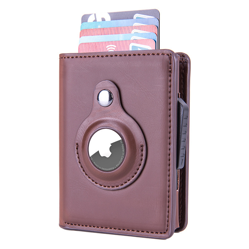 Men Rfid Short Purse Card Holder For Airtag - Image 6