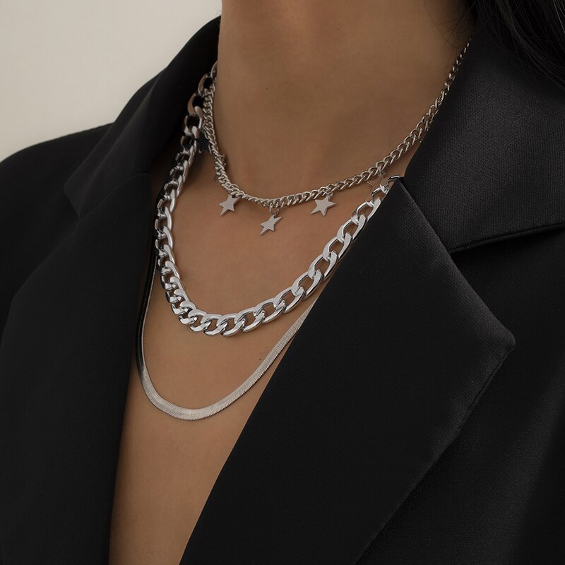 Multilayer Star Choker Necklace - Image 2