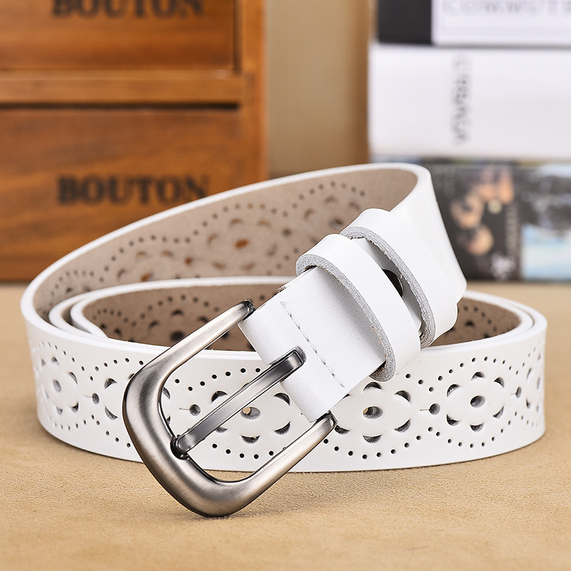 Hollow Pin Buckle Punch Free Belt - Image 4
