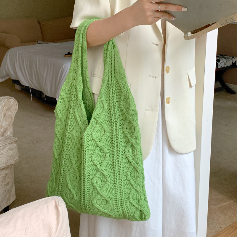 Retro Hollow Knitted Woolen Bag - Image 5