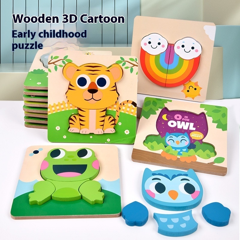 Wooden Three-dimensional Early Education Puzzle