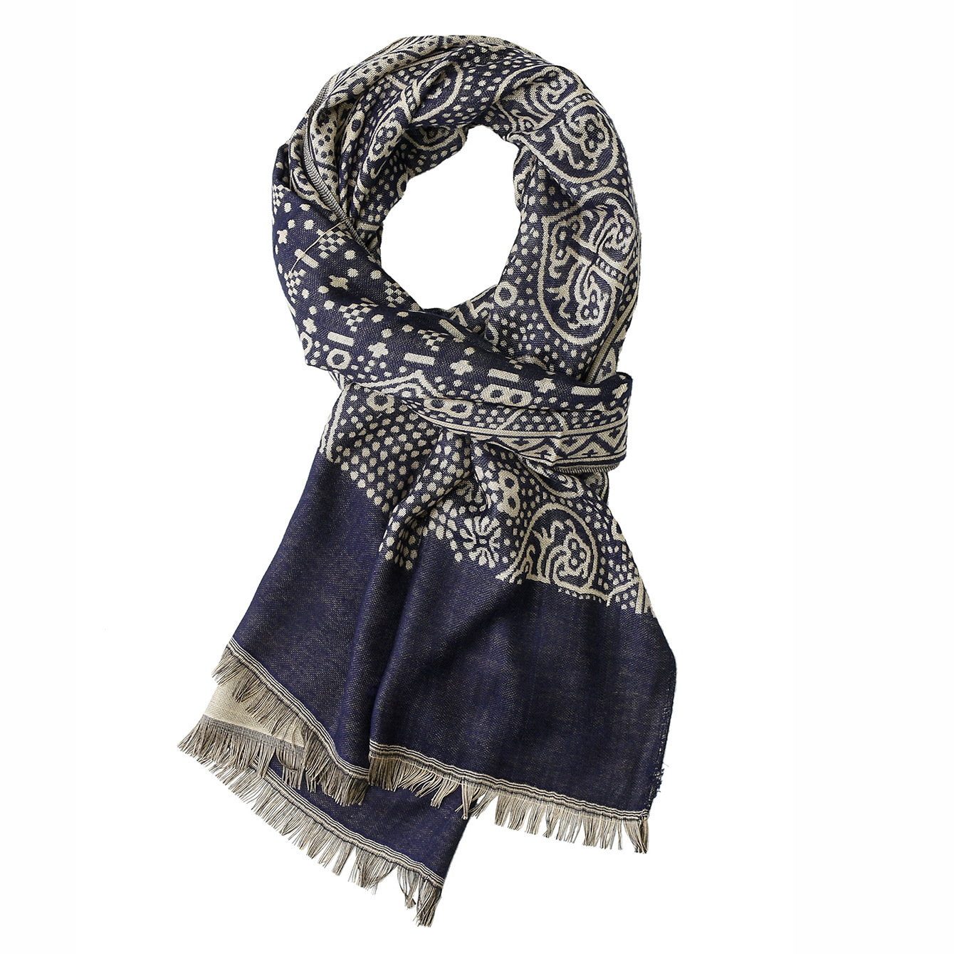 Short Beard Ethnic Style Scarf - Image 4