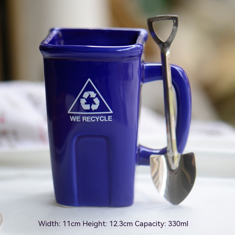 Square Trash Can Ceramic Mug - Image 5