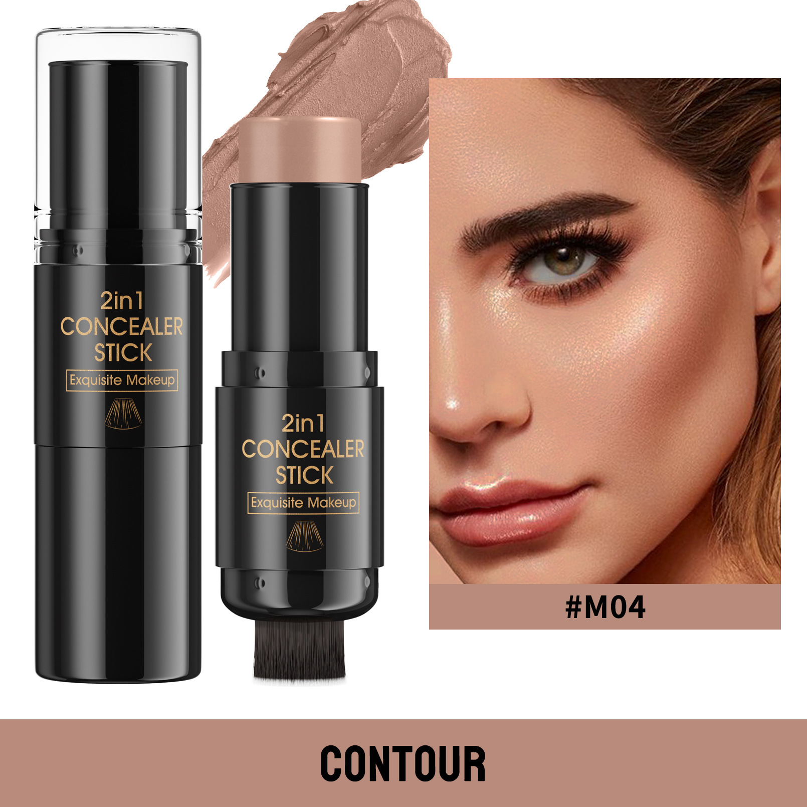 Double-headed Blush Contour Stick With Brush - Image 7