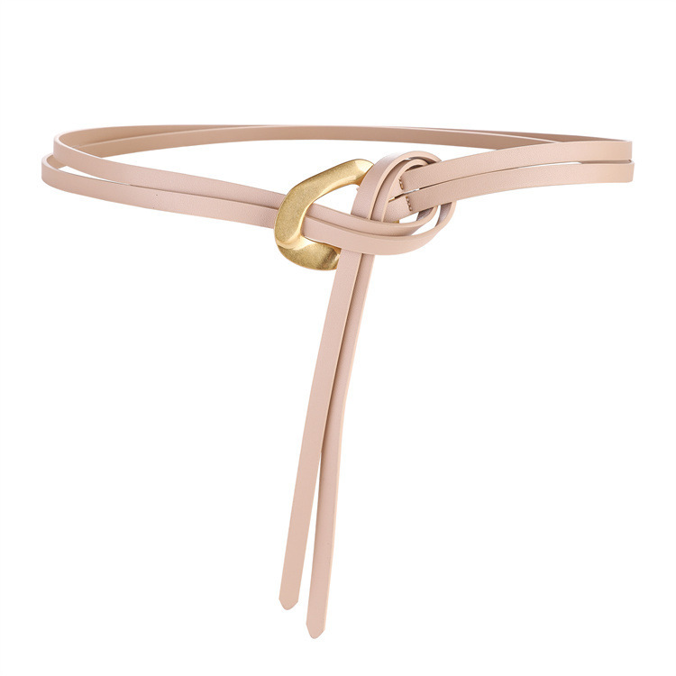 Women's Knot Buckle Thin Belt - Image 9