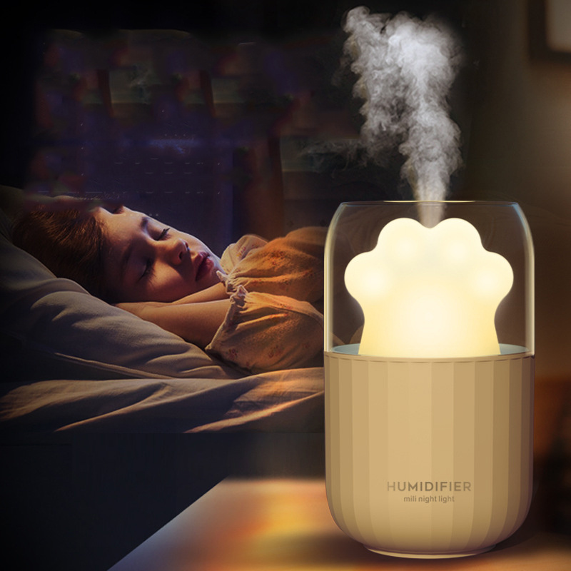 Creative Cat's Paw Colorful Lamp Humidifier