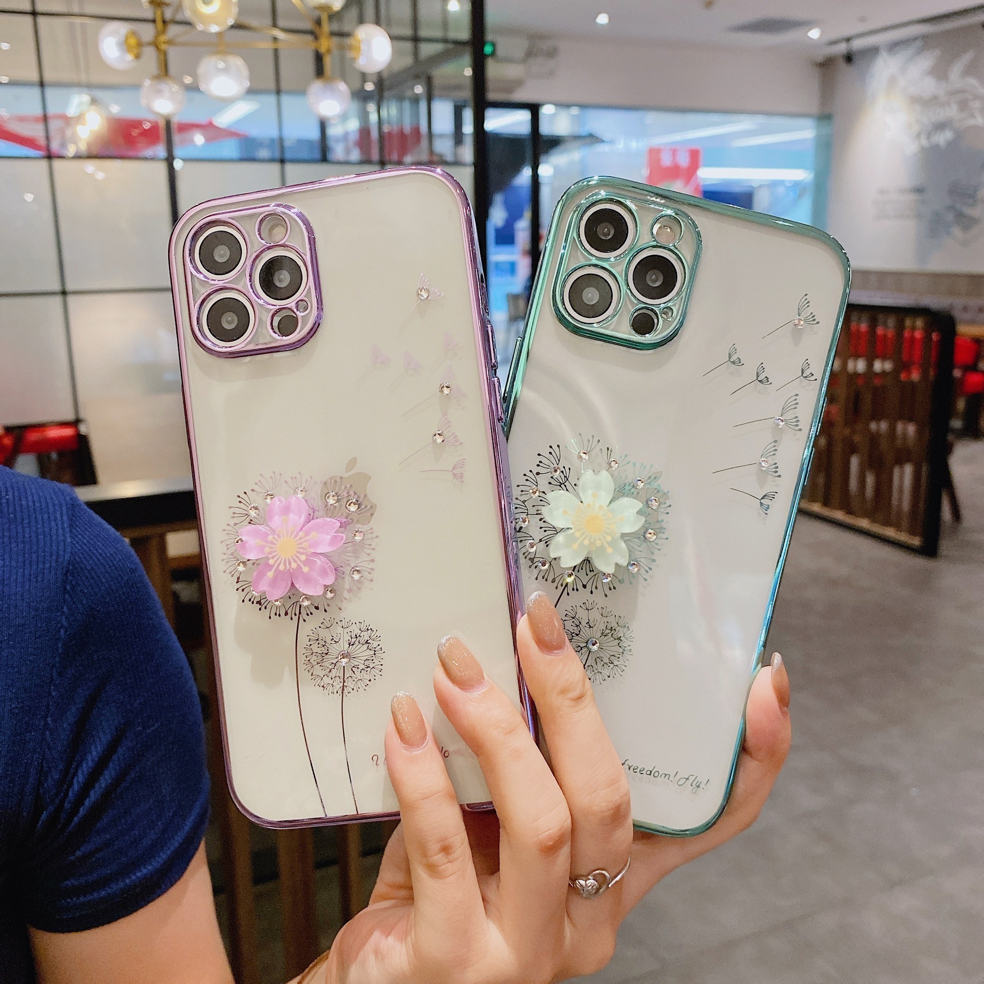 Luxury 3D Cute Flower Spin Holder Phone Case - Image 6