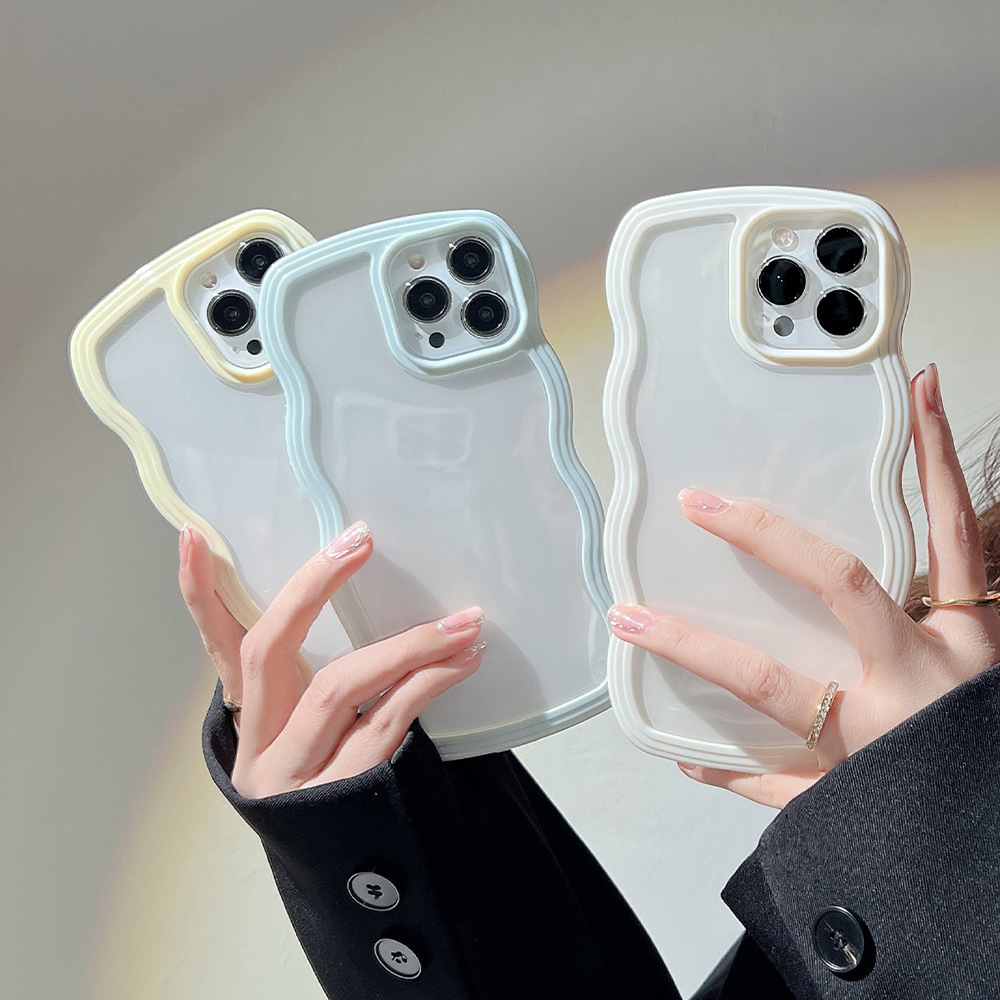 Solid Simple Candy Wave Border Phone Case - Image 4