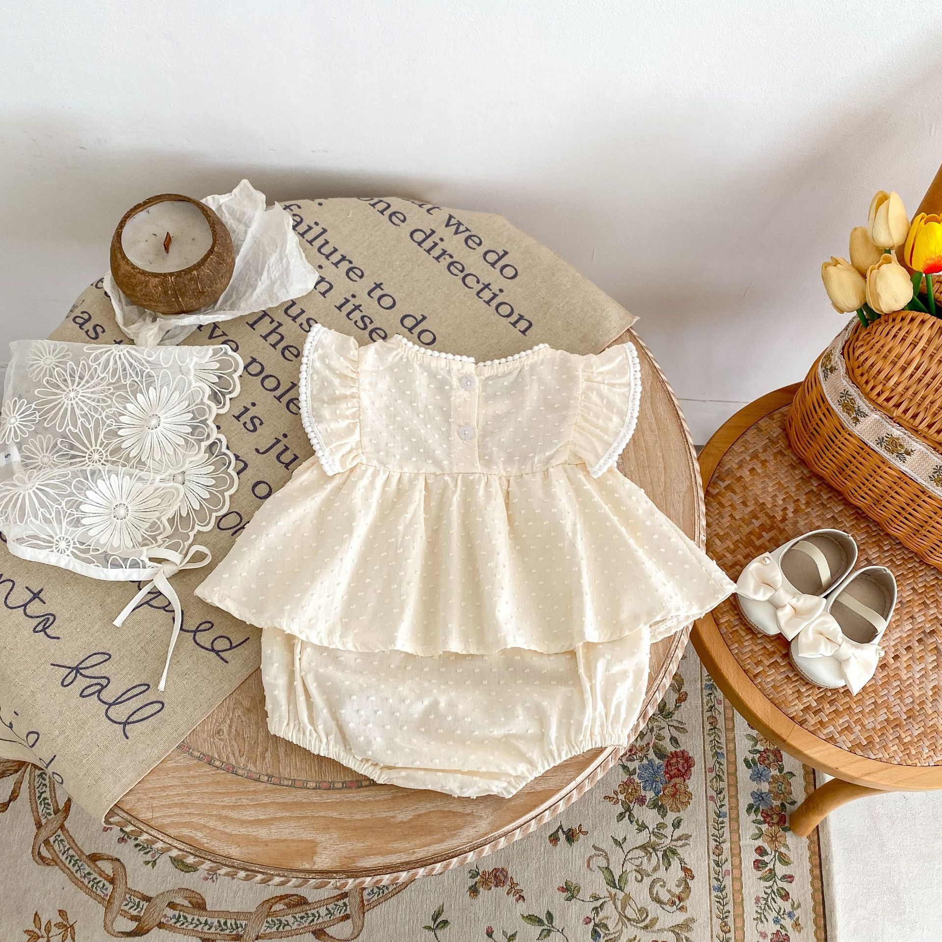 Stitching Sleeves Princess Rompers - Image 2