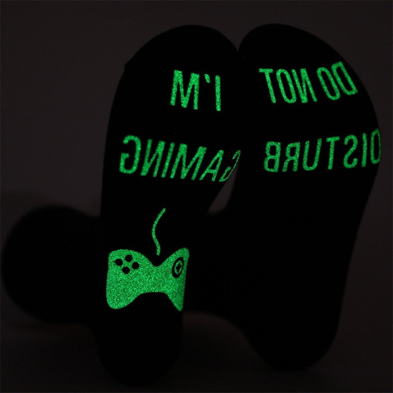 Letter Printing Pure Cotton Socks - Image 2