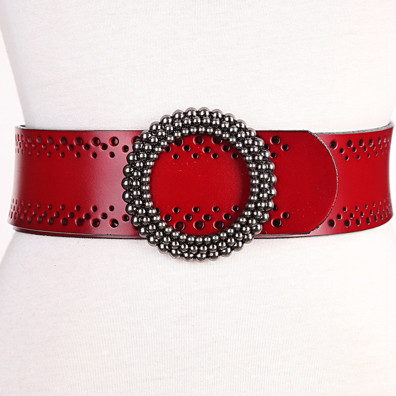 Real Leather Green Women Belt For Dresses - Image 5