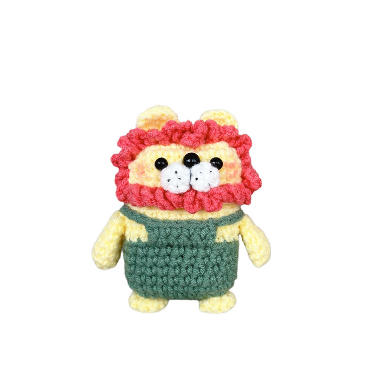 Plush Cartoon Cute Lion Earphone Case - Image 5