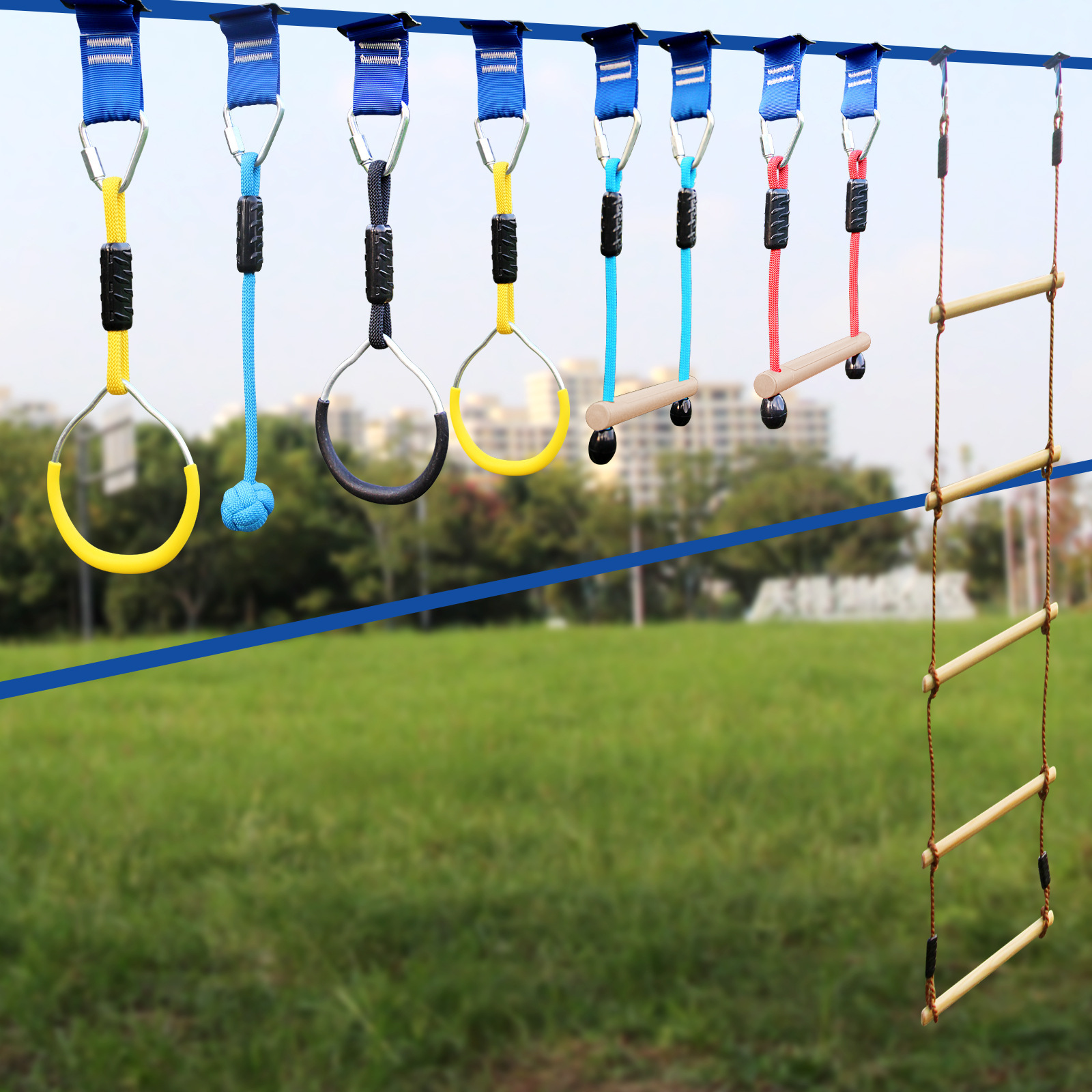 Outdoor Swing Balance Sling Obstacle Course Kit