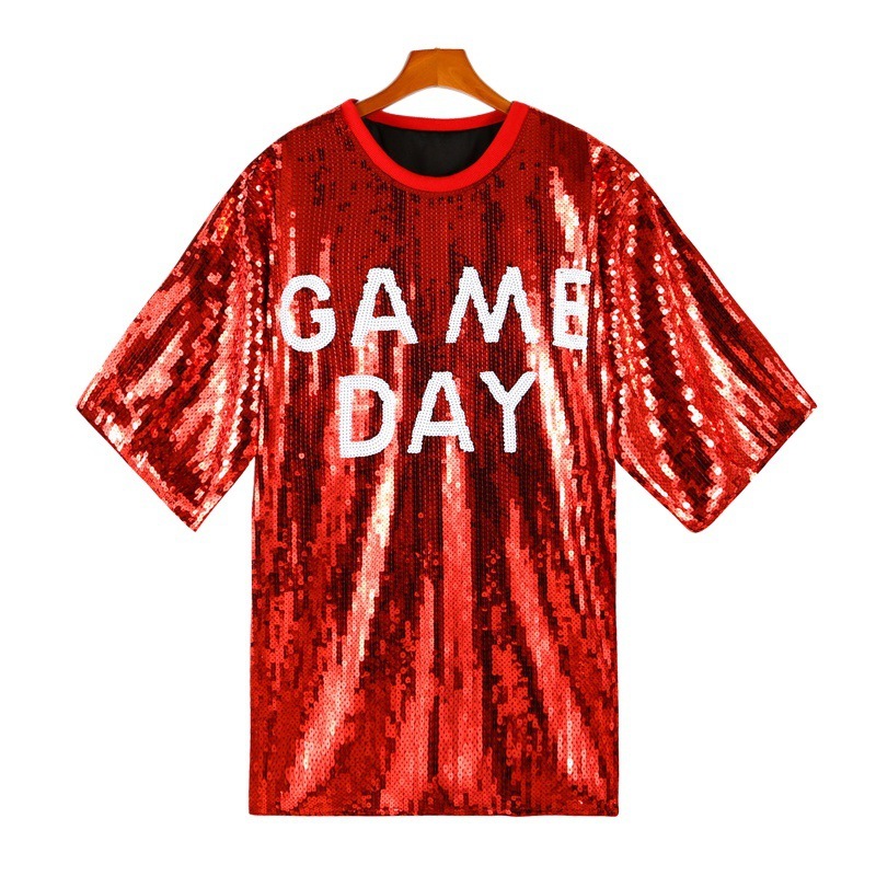 Sequined Short-Sleeved Top - Image 4