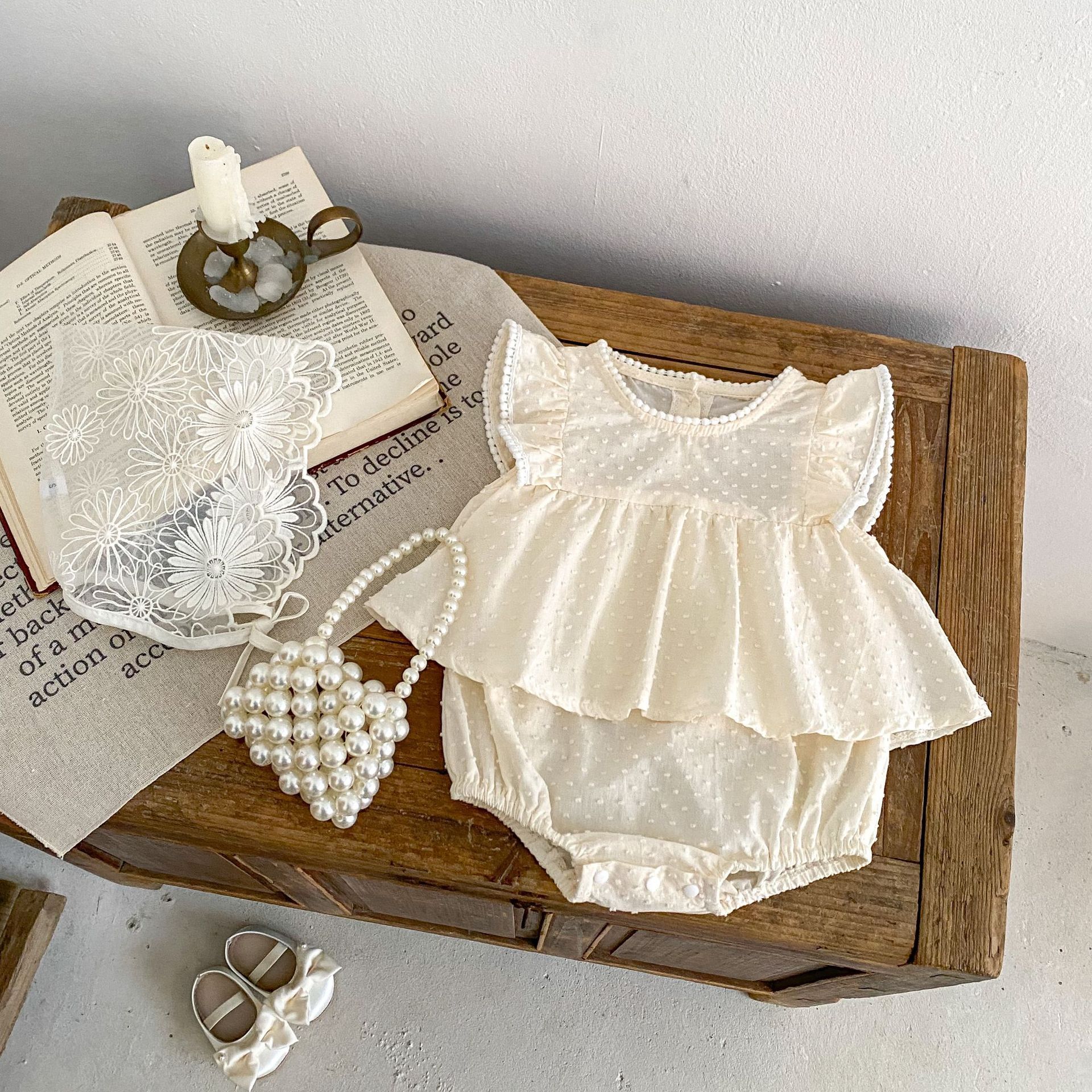 Stitching Sleeves Princess Rompers