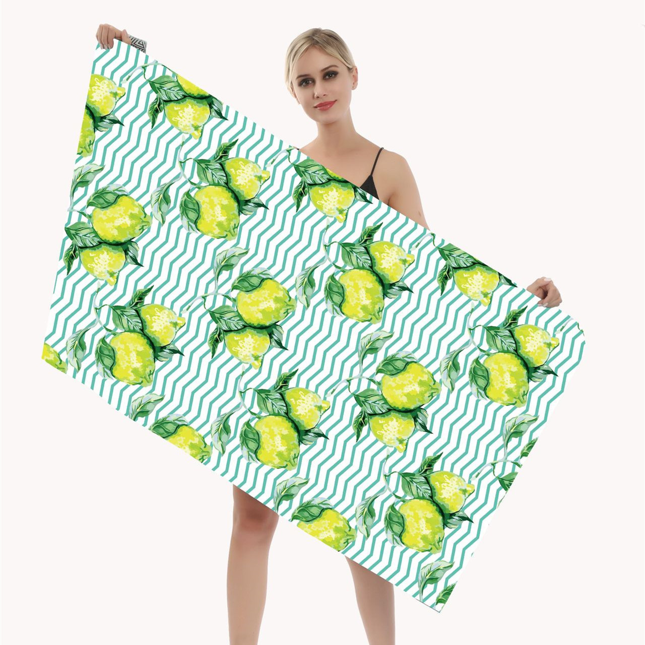 Double Sided Fleece Print Quick Dry Beach Towel Absorbent