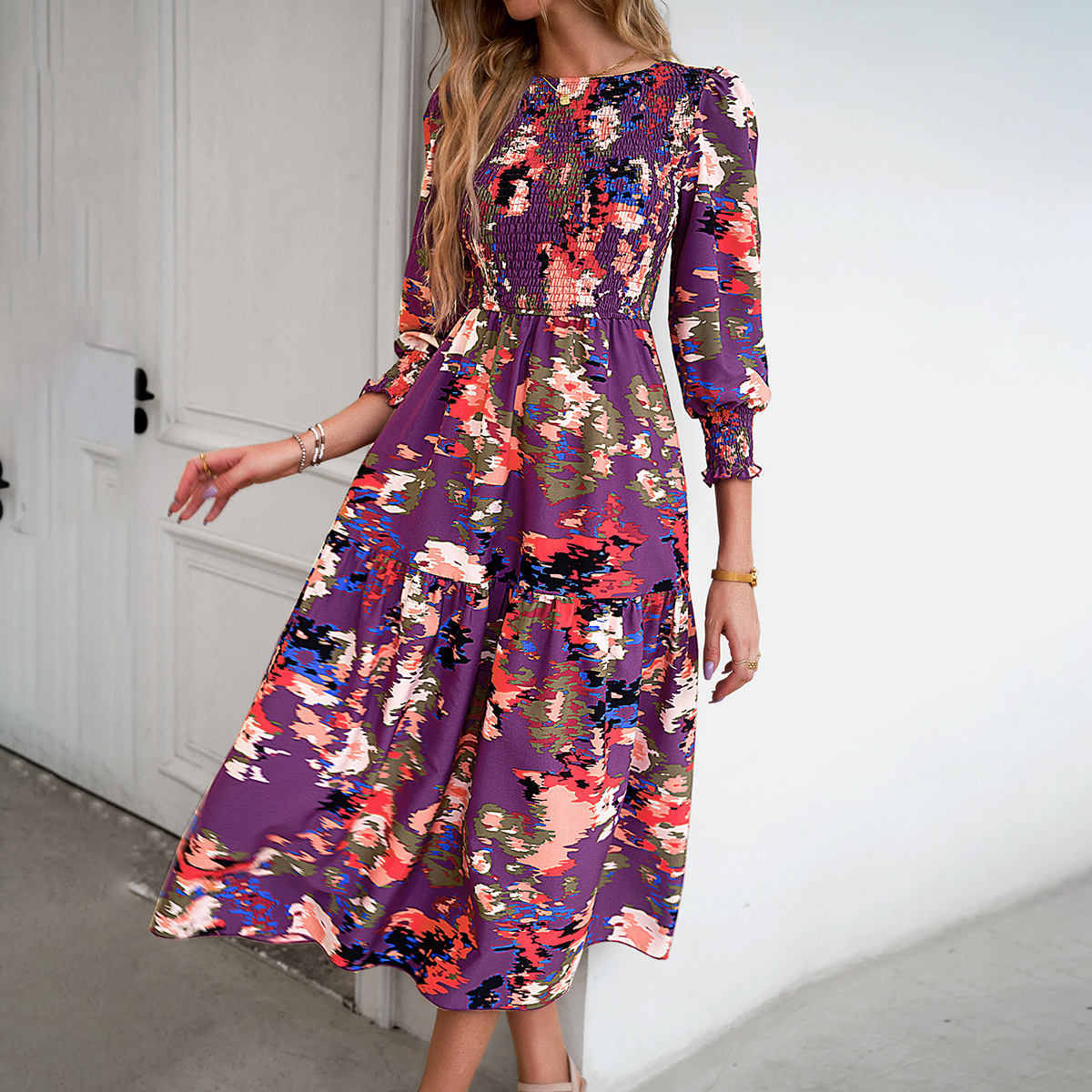 Women's Printed Temperament Elegant Dress - Image 2