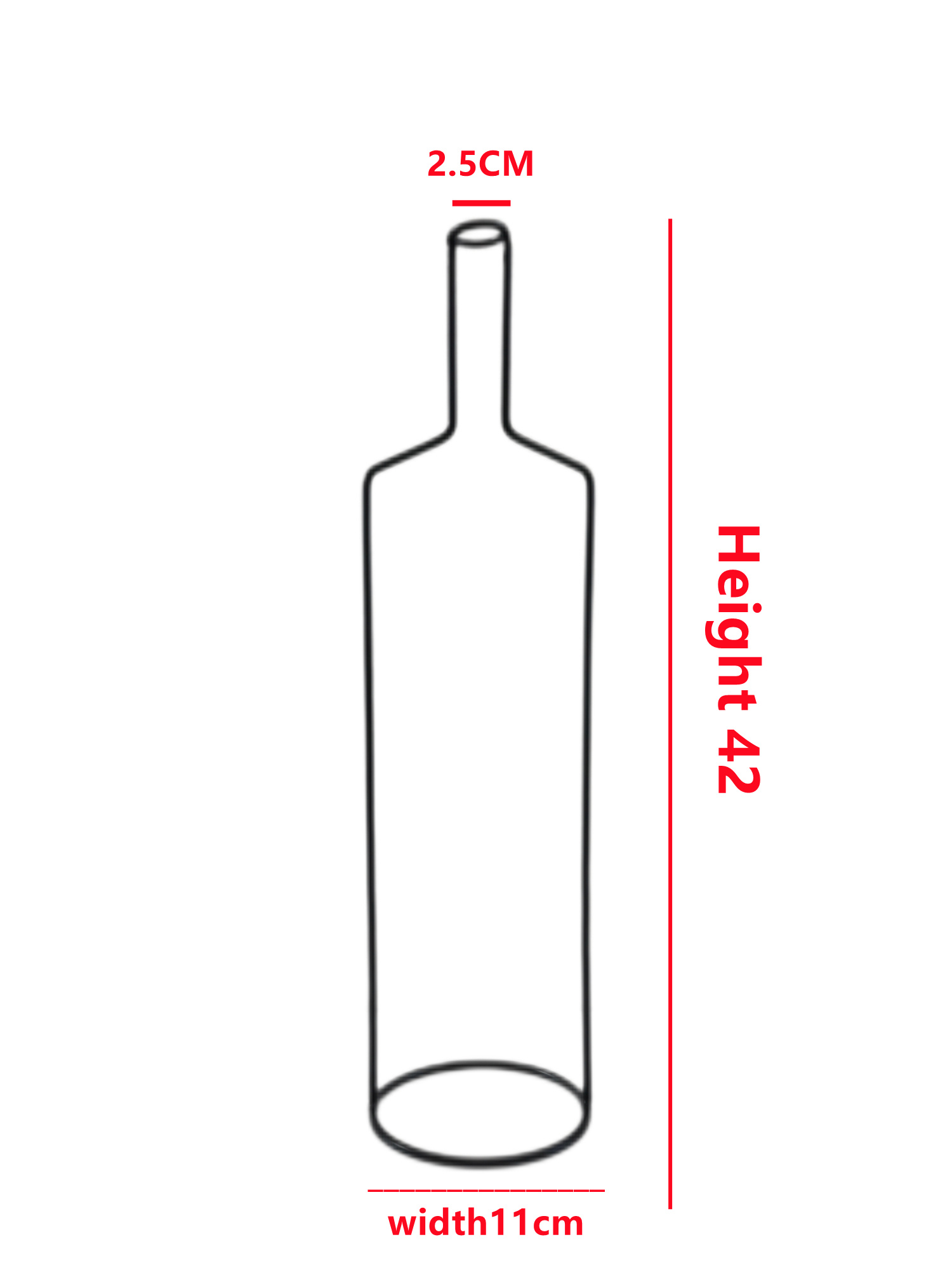 Nordic Large Tall Iron Line Flower Vase - Image 5