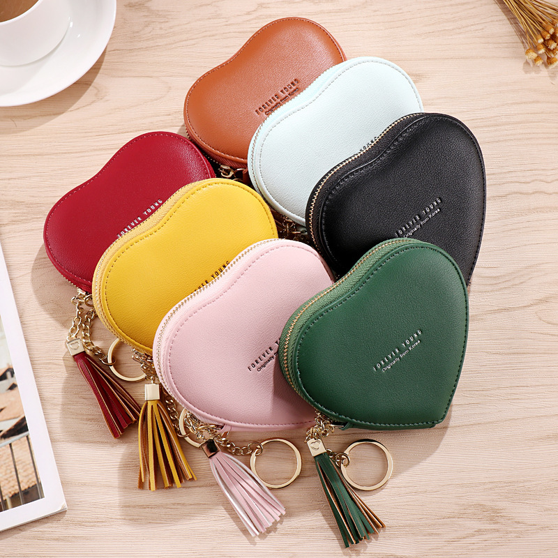 Lovely Heart-shaped Key Chain Bag