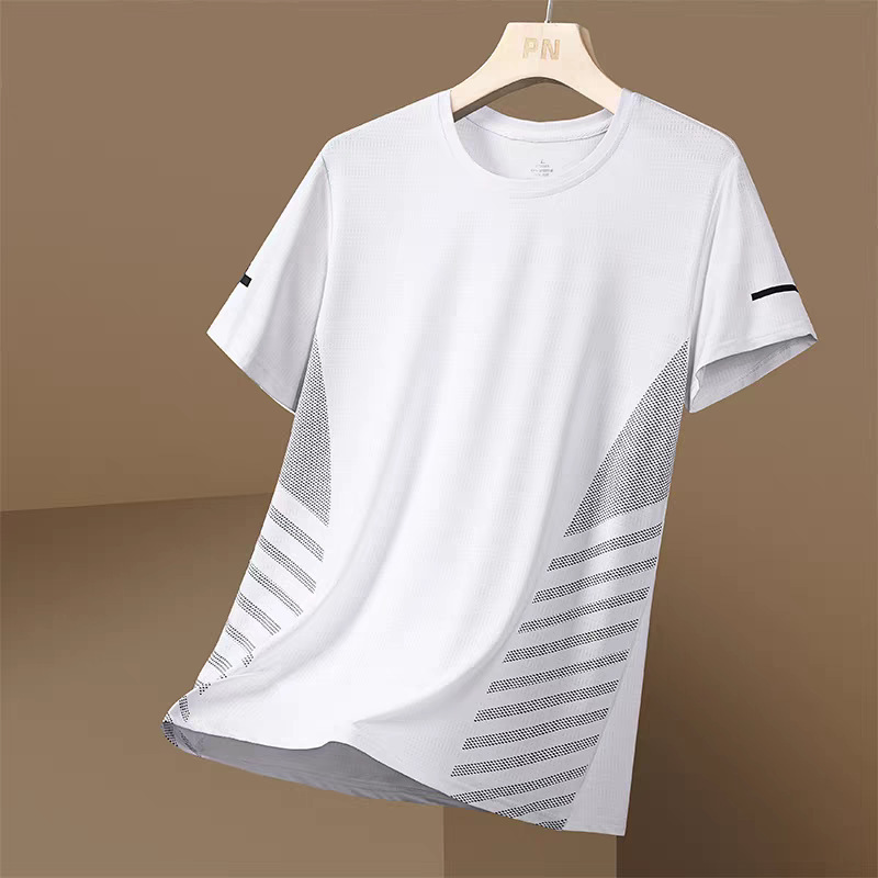 Round Neck Ice Silk T-Shirt