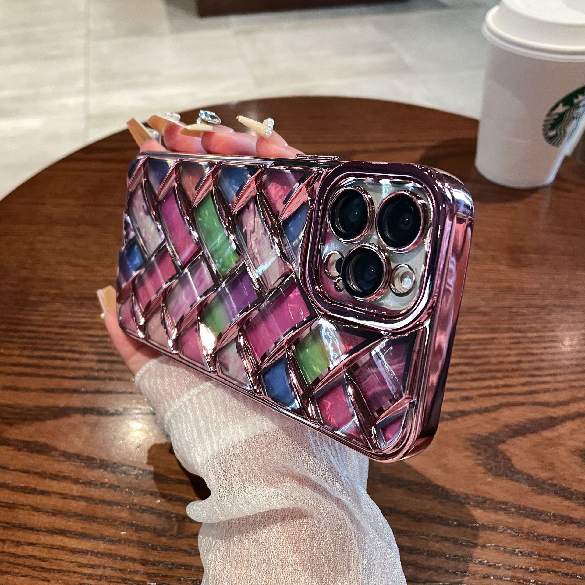 Electroplated Woven Phone Case - Image 3