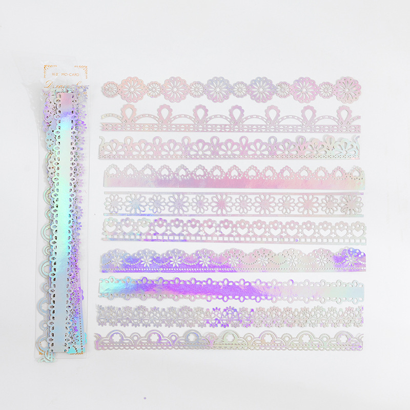 Lace Paper Journal Material Decorative Sticker - Image 4