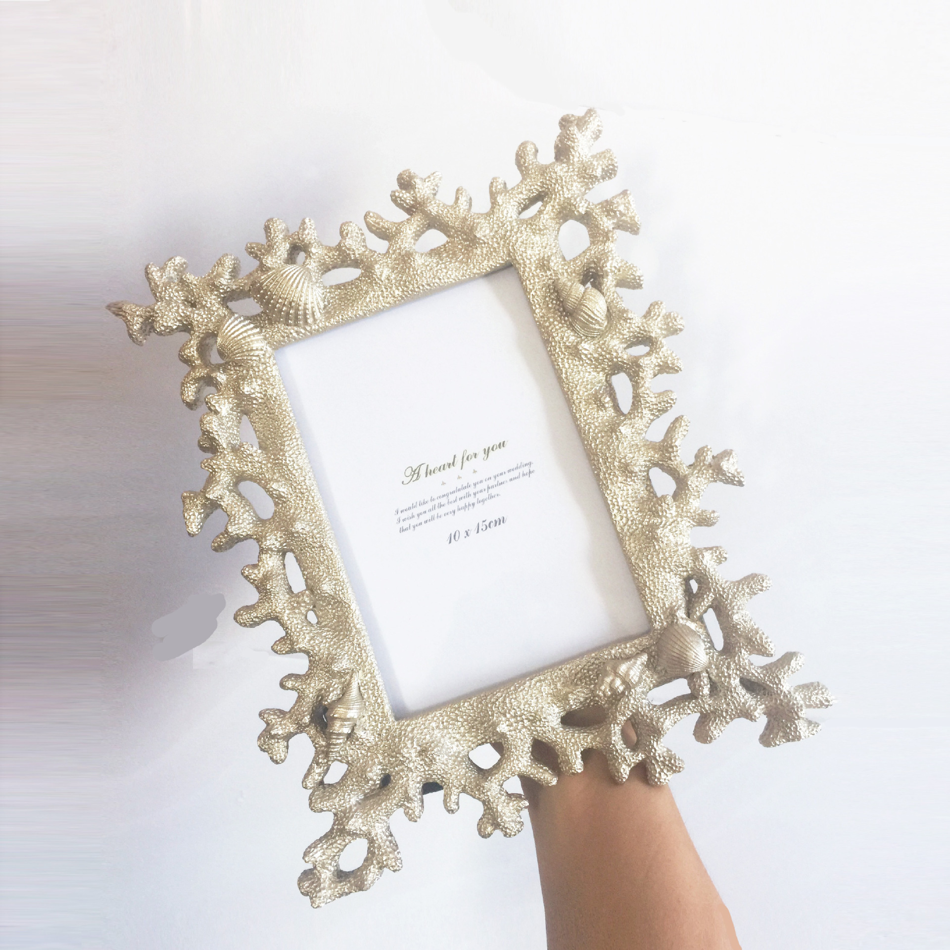 Resin Golden Coral Photo Frame - Image 3