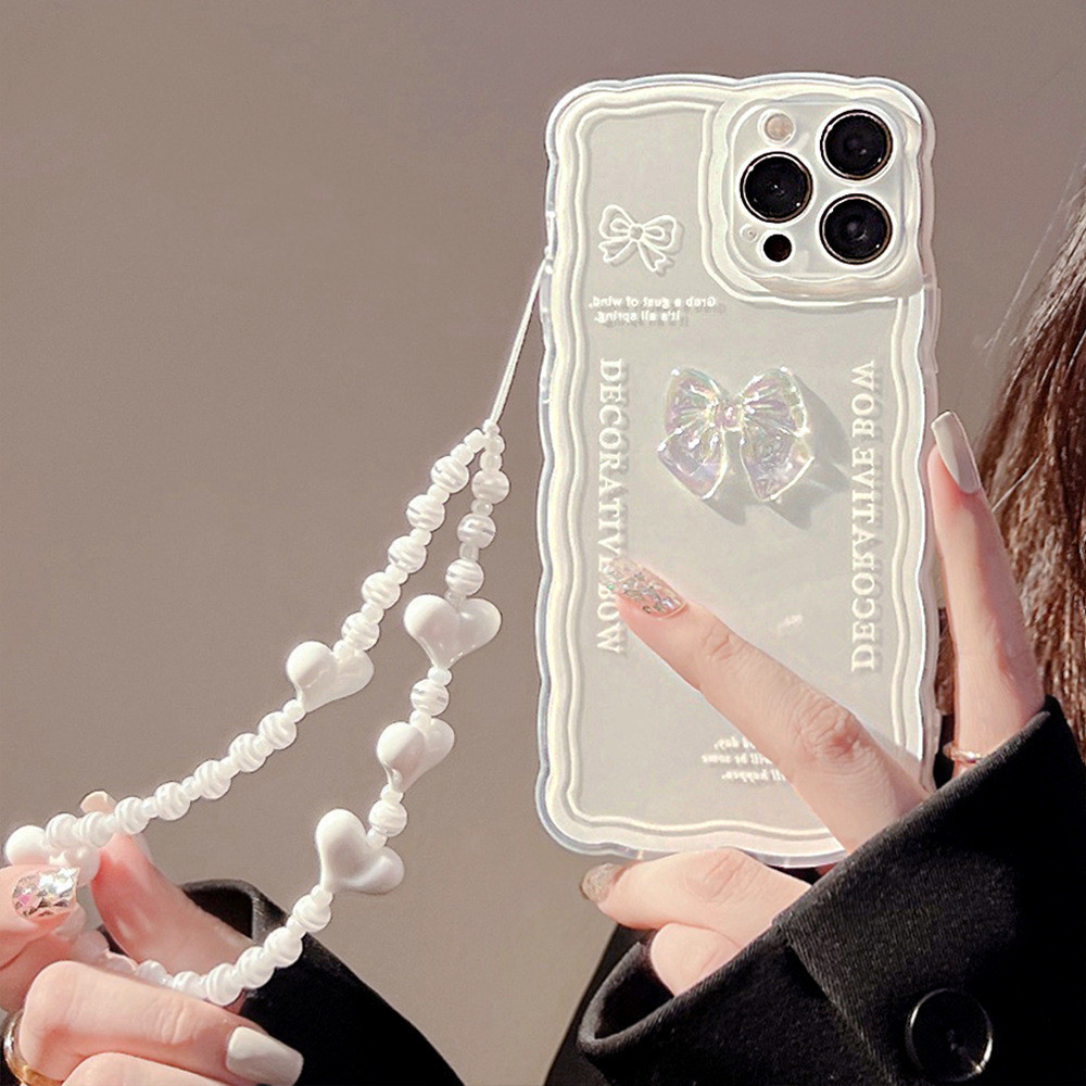 Ice Transparent Bow Mobile Phone Case - Image 9