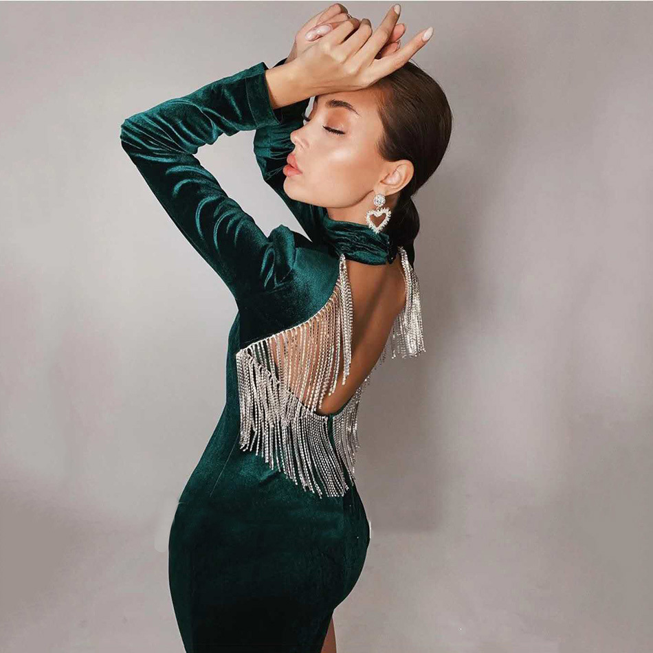 Sexy Back Tight Party Bandage Dress - Image 2