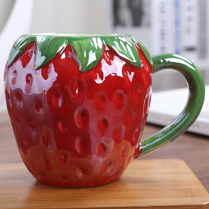 Creative Cute Pet Fruit Ceramic Mug - Image 6