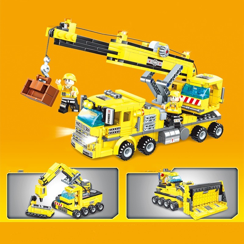 Assembly Construction Building Block Toy Car Set
