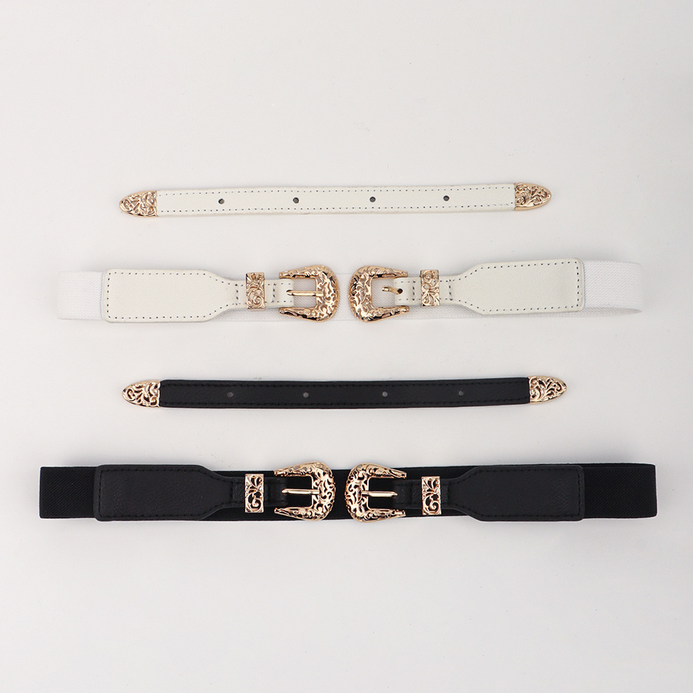 Retro Women's Thin Black Belt - Image 7