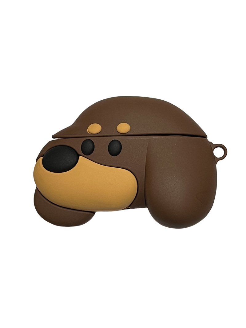 Fashion Brown Puppy Silicone Earphone Case - Image 6