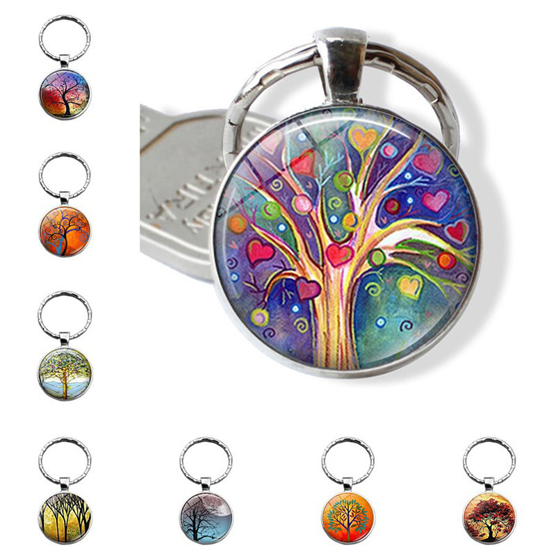 Women's Tree Of Life Time Stone Keychain Pendant - Image 2