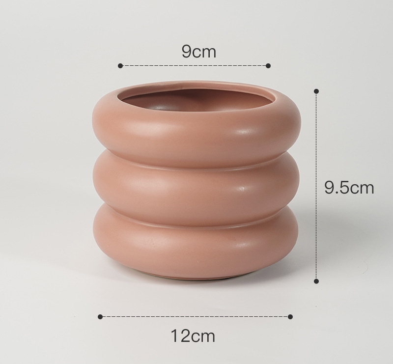 Morandi Soft Round Ceramic Flower Vase - Image 8