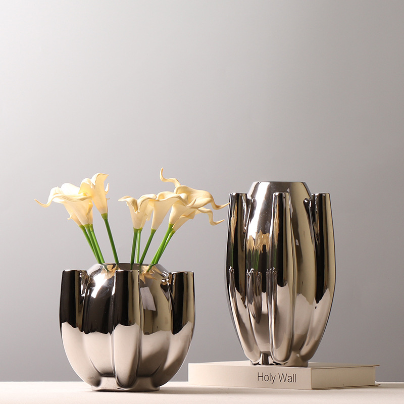 Electroplated Ceramic Vase